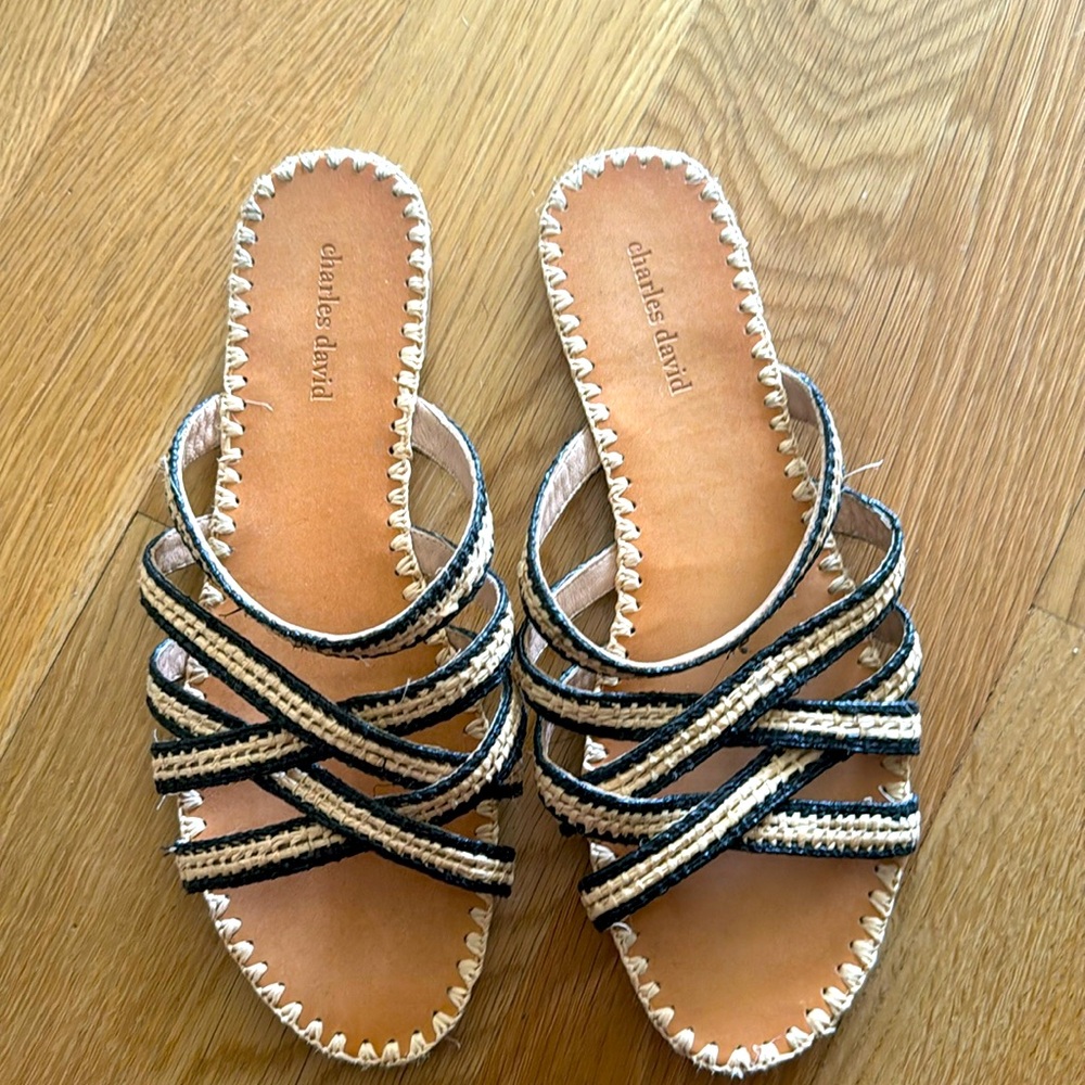 Raffia sandals